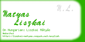 matyas liszkai business card