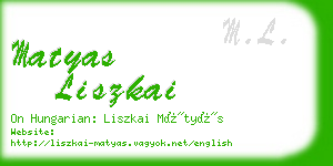 matyas liszkai business card